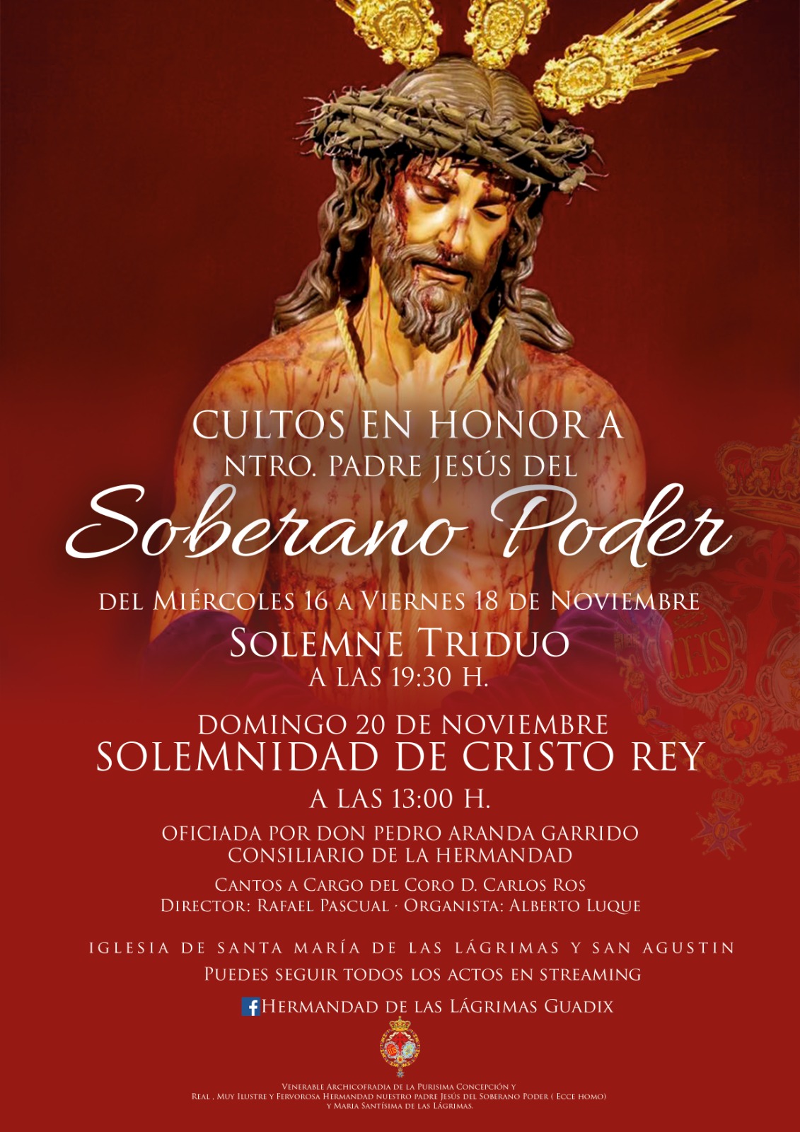 CULTOS EN HONOR A NTRO. PADRE JESÚS DEL SOBERANO PODER