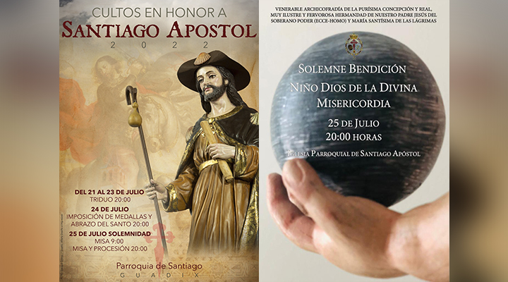 🔵 CULTOS Y FIESTAS EN HONOR A SANTIAGO APOSTOL Y BENDICIÓN DEL NIÑO DIOS DE LA DIVINA MISERICORDIA🔵